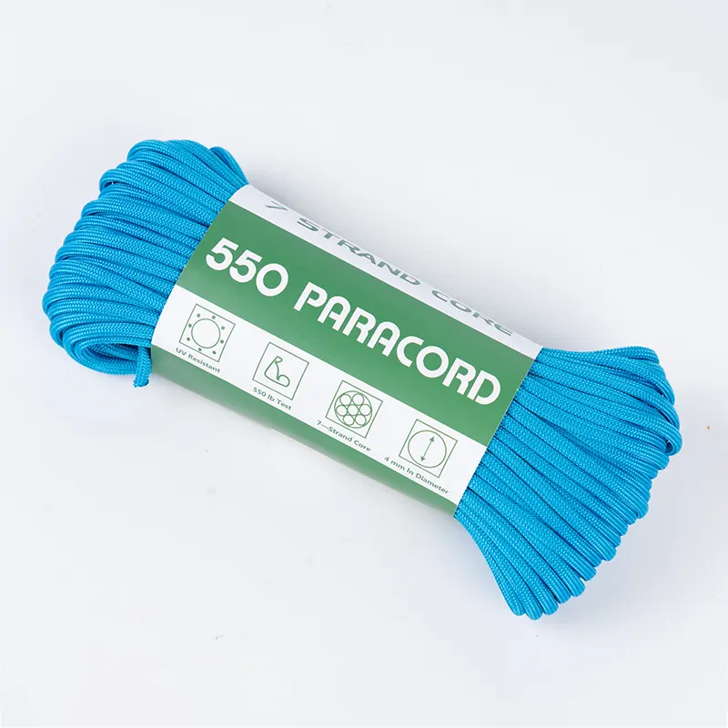Paracord iz poliestra 7 pramenov 4 mm Solid Lake Blue 550